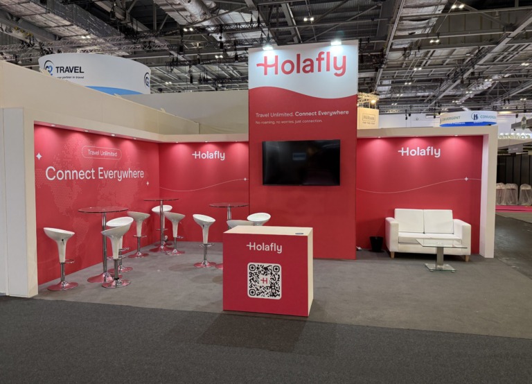 Holafly exhibition stand