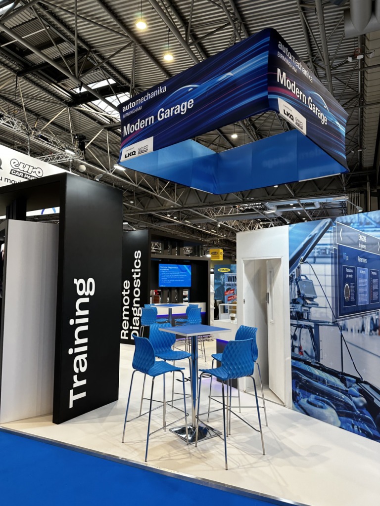 Modern Garage exhibition stand design and build